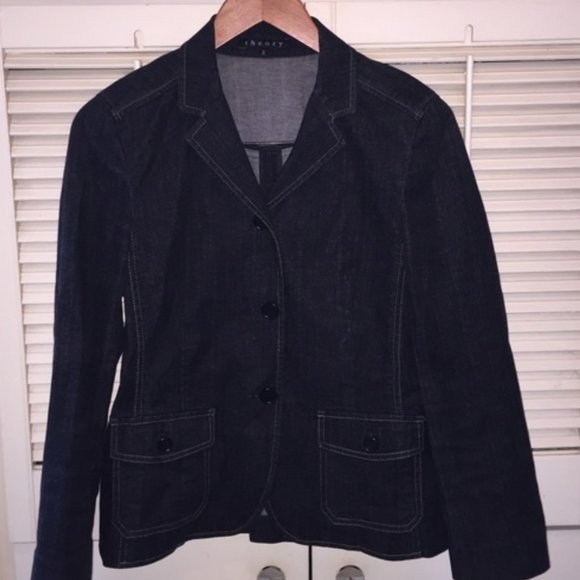 Theory Denim Jacket EUC - Picture 1 of 5